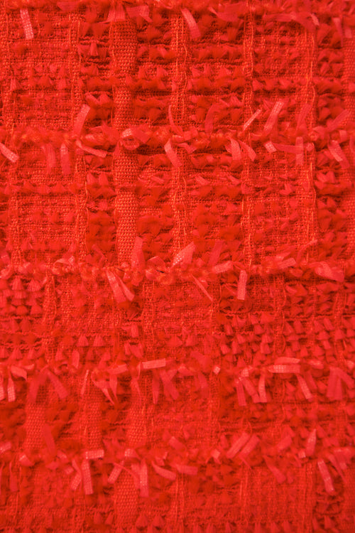Red Tweed Mini Skirt