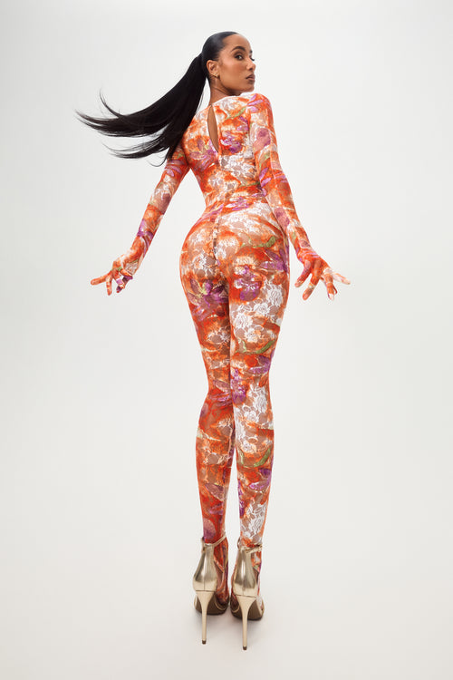 Birds of Paradise Lace Catsuit