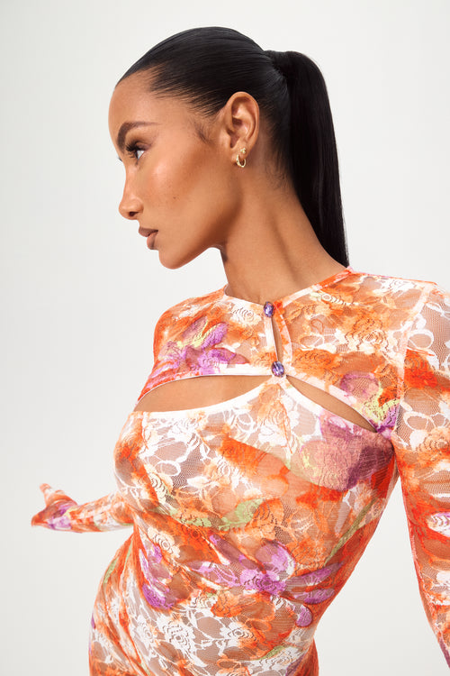 Birds of Paradise Lace Catsuit