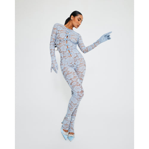 Dreamy Blue Lace Catsuit