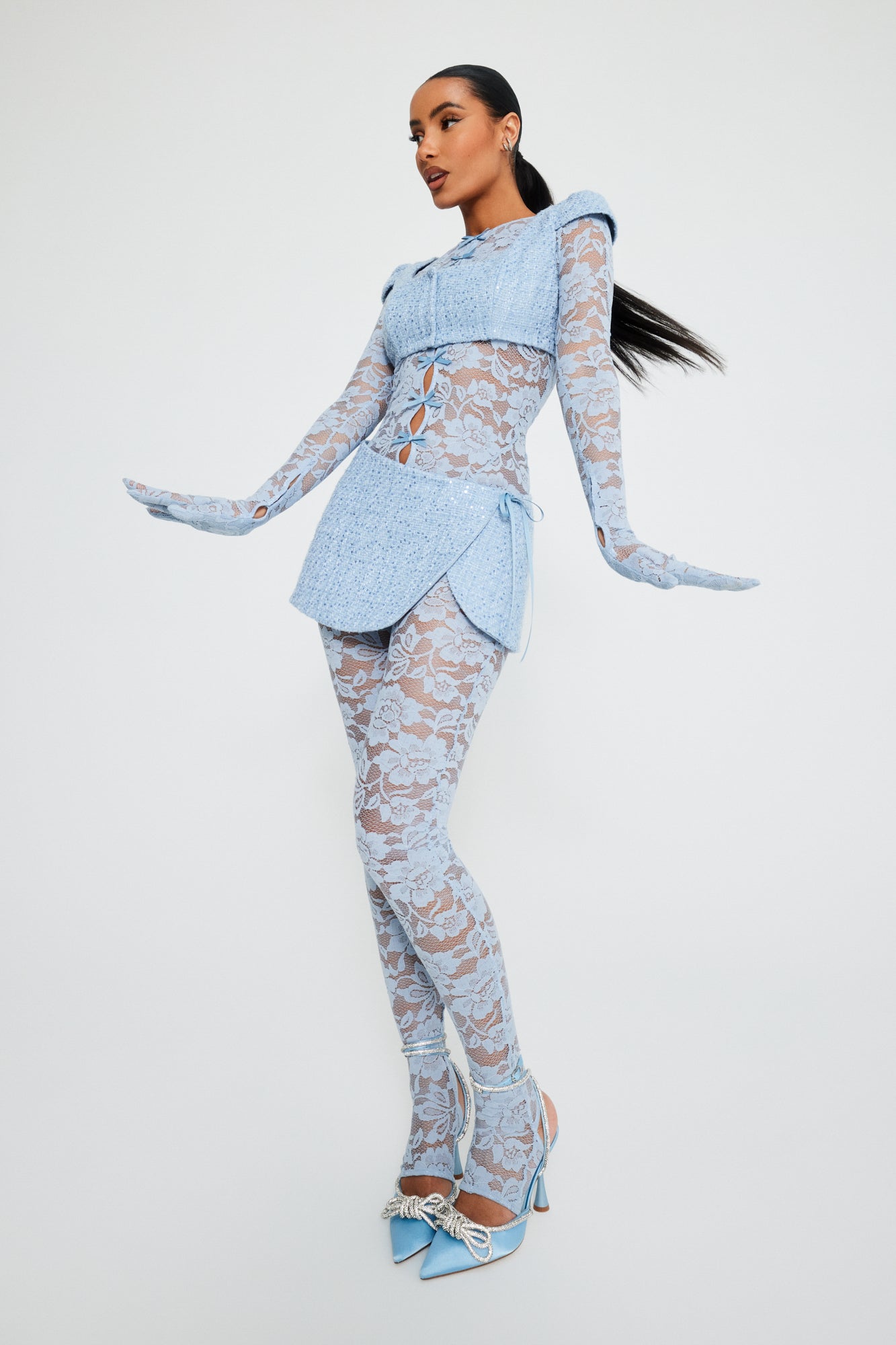 Turquoise Full lace Catsuit – BRIELLE