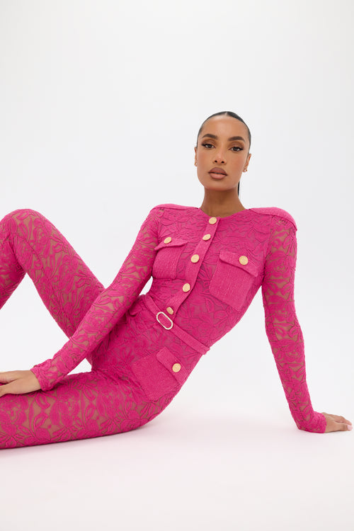 Monaco Pink Catsuit