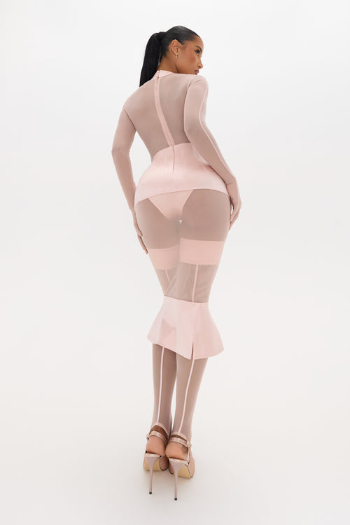 Eau De Rose Midi Skirt