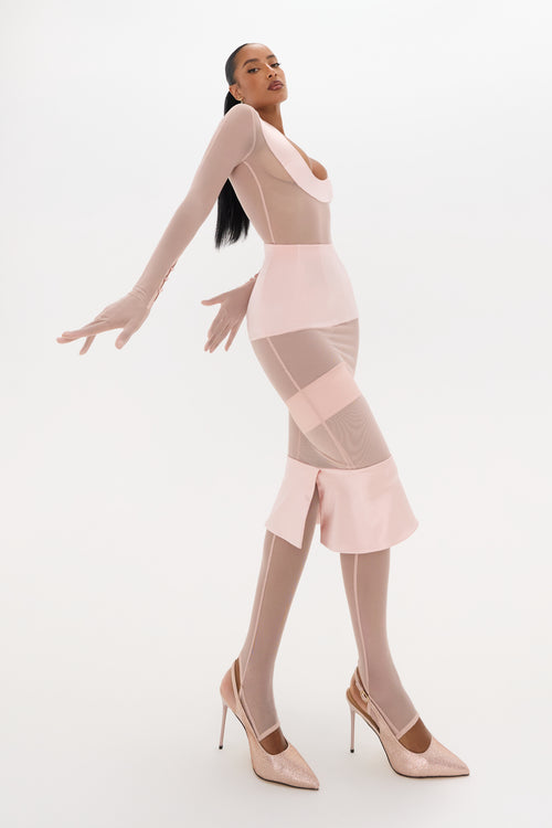 Eau De Rose Midi Skirt