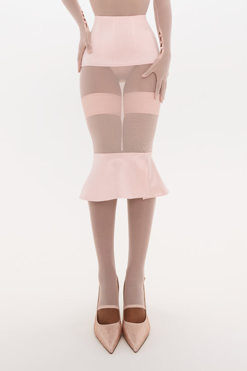 Eau De Rose Midi Skirt