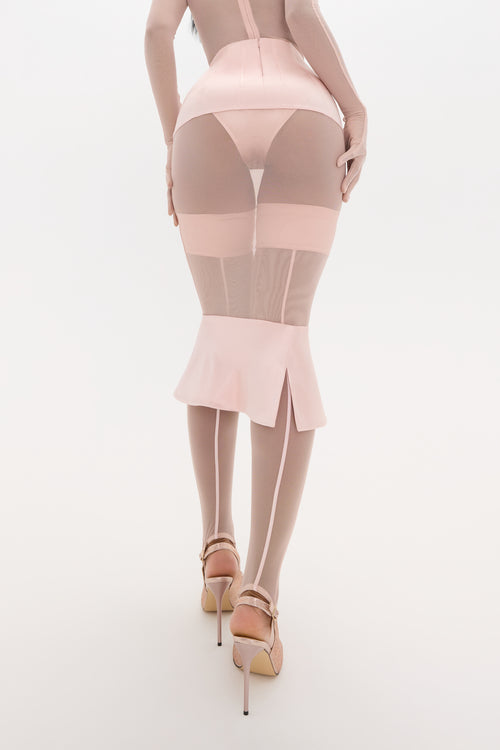 Eau De Rose Midi Skirt