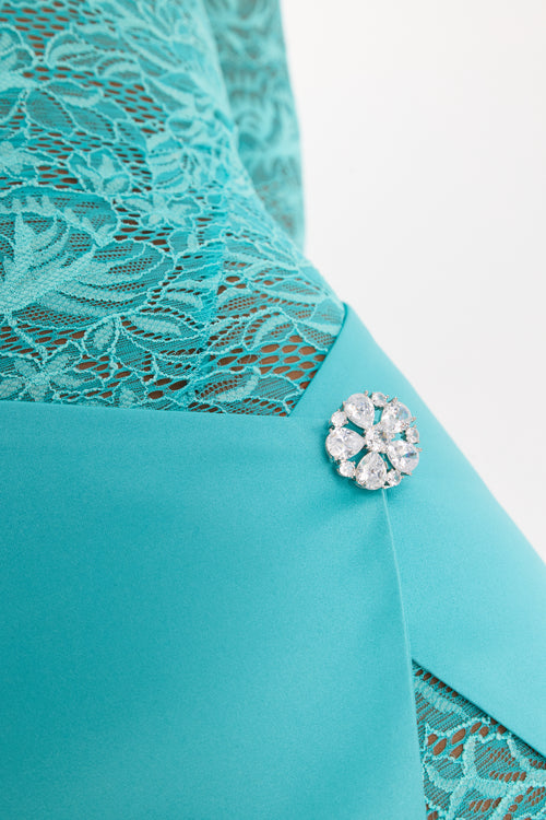 Turquoise Mini Skirt