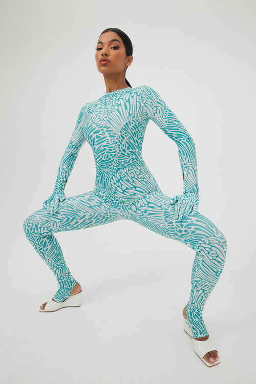 Turquoise Coral Reef Catsuit