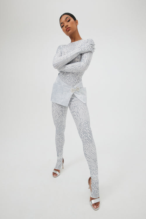 Silver Coral Reef Catsuit