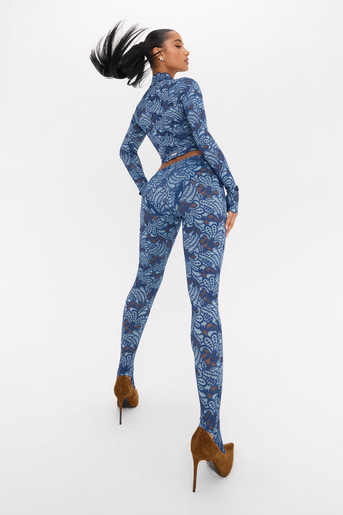 Blue Saddle Legging