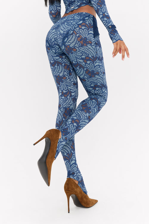 Blue Saddle Legging