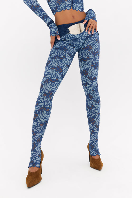 Blue Saddle Legging