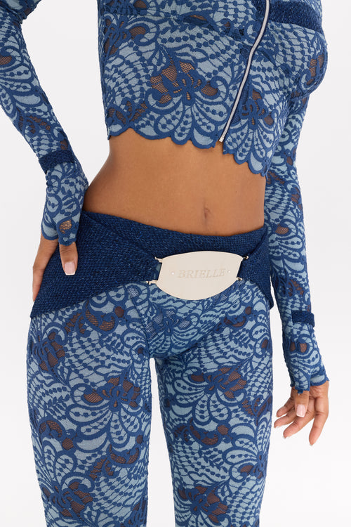 Blue Saddle Legging