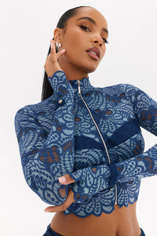 Blue Saddle Top