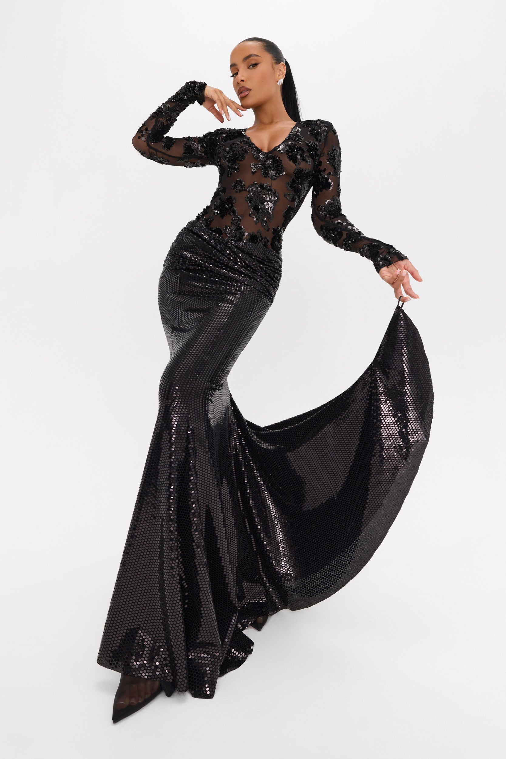 estrella maxi dress in black Gabriela Hearst Estrella Strapless Wool-crepe Maxi Dress In Black