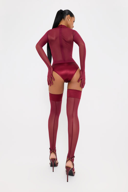 Imperial Wine Thigh Highs