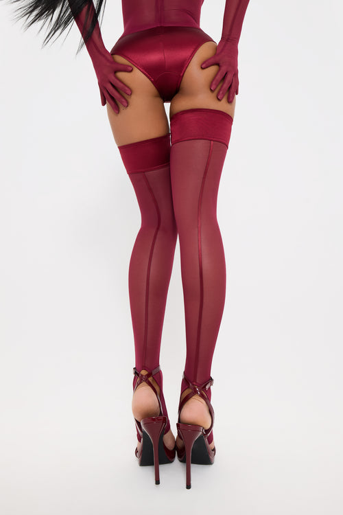 Imperial Wine Thigh Highs