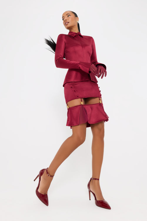 Imperial Wine Garter Skirt