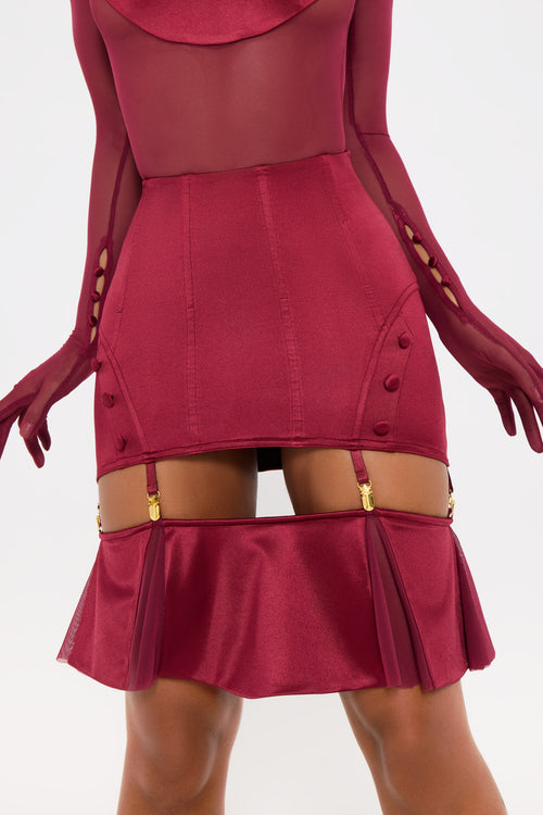 Imperial Wine Garter Skirt