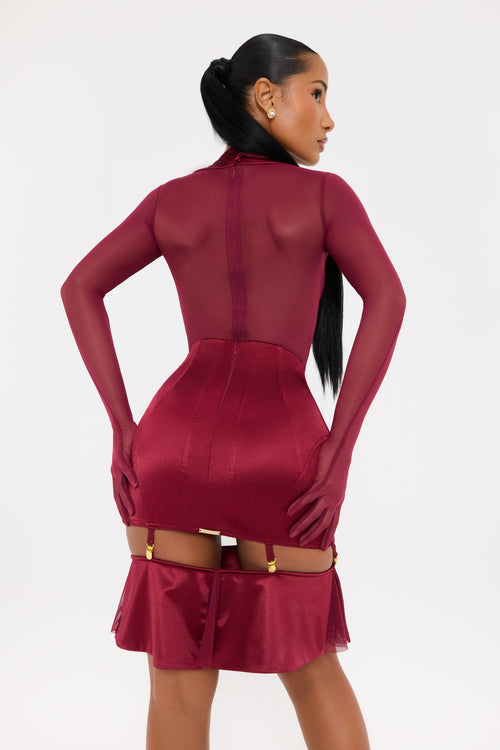Imperial Wine Garter Skirt