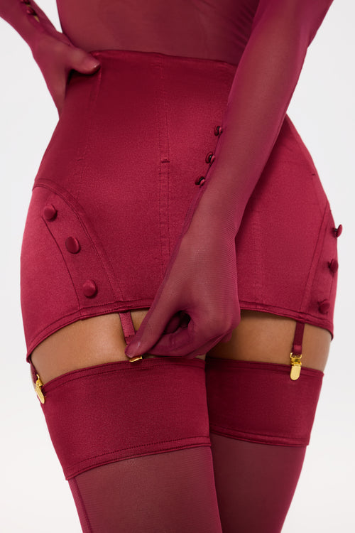 Imperial Wine Garter Skirt