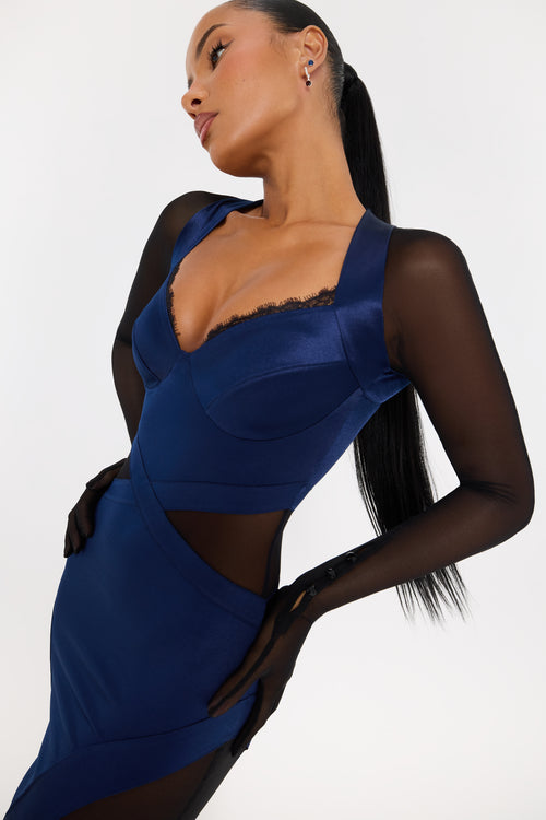 Blue Dynasty Midi Dress