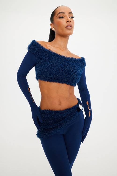 Deep Blue Night Crop Top